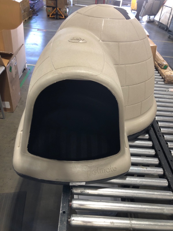 Photo 2 of Petmate Indigo Dog House (Igloo Dog House, Made in USA with 90% Recycled Materials, All-Weather Protection Pet Shelter) for XL Dogs -90 to 125 pounds 90-125 lbs