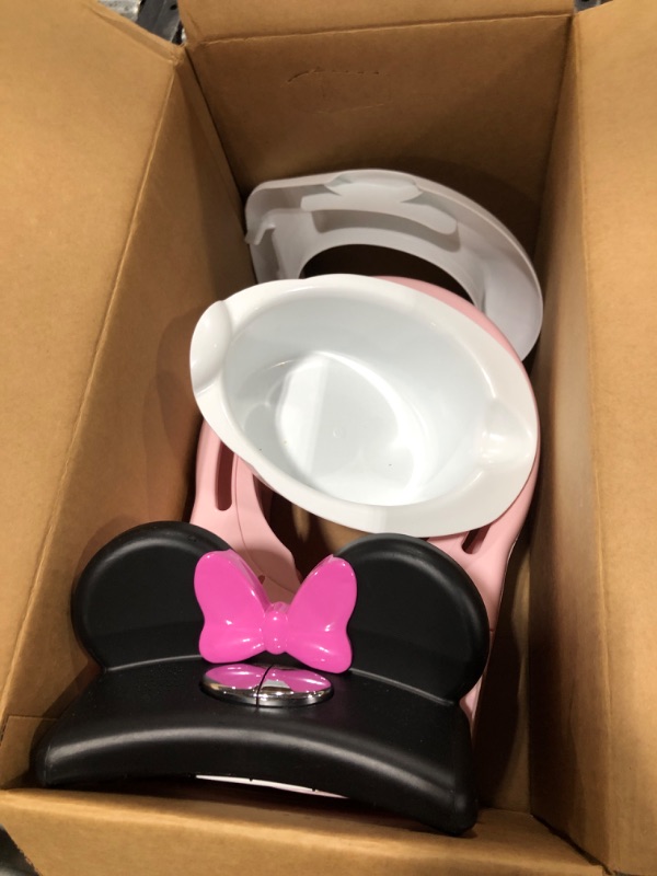 Photo 2 of The First Years Disney Minnie Mouse Potty Training Toilet and Toddler Toilet Seat - Toilet Training Potty with Fun Flushing and Cheering Sounds,Pink
