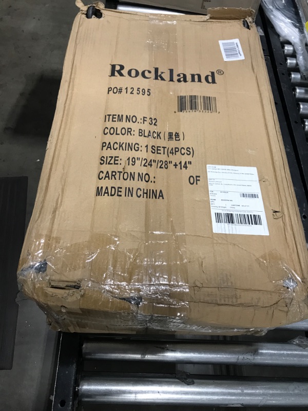 Photo 4 of Rockland Journey Softside Upright Luggage Set, Black, 4-Piece (14/19/24/28) 4-Piece Set (14/19/24/28) Black