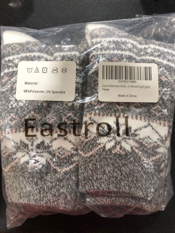 Photo 1 of Eastroll Womens Winter Socks Thick Knitted Casual Socks Winter Warm Cozy Socks for Women, 4 Pairs