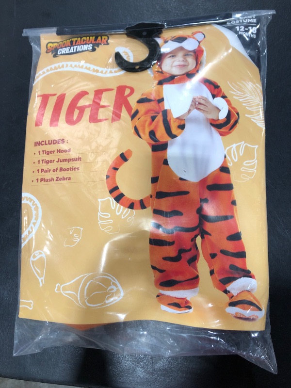 Photo 2 of Spooktacular Creations Deluxe Baby Tiger Costume Set for Halloween Dress up Party, Animal Theme Party and Cartoon CharactersThemed Party (12-18 Months

