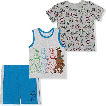 Photo 1 of Warner Bros. Boy S 3 Pack Scooby Doo Shirts and Short Set Short Sleeve and Undershirt SIZE 7
