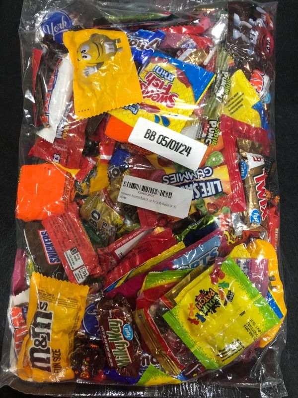 Photo 1 of Golax Assorted Bulk Candy Mix -Skittles, Air Heads, Swedish Fish, Sour Patch Kids, Haribo, Starburst, Jolly Rancher - Individually Wrapped Candy - By Candy Market (2 LB)