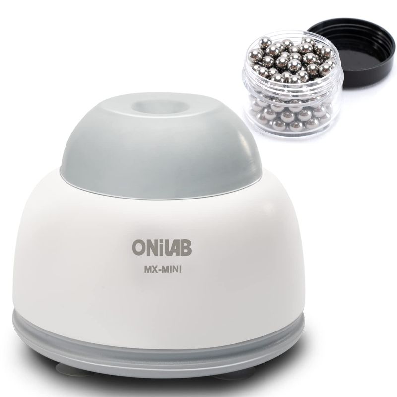 Photo 1 of ONiLAB Mini Vortex Mixer with Touch Function, Lab Mixing, Nail Polish,Eyelash Adhesives and Acrylic Paints Mixing, Lab Vortexer for Tubes,Include 120 pcs Stainless Steel Mixing Balls
