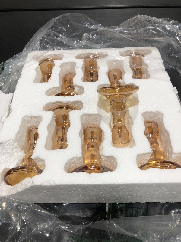 Photo 1 of 10 PCS GOLD CANDLE STICK HOLDERS 