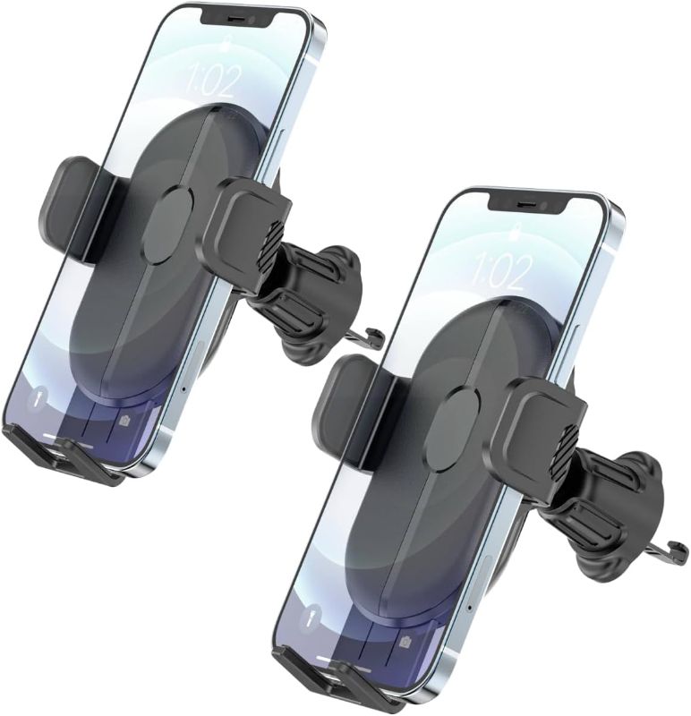 Photo 1 of [2 Pack Phone Holder Mount for Car Air Vent, 360° Rotation Adjustable Clip Anti-Shock Automobile Cradle for iPhone Android