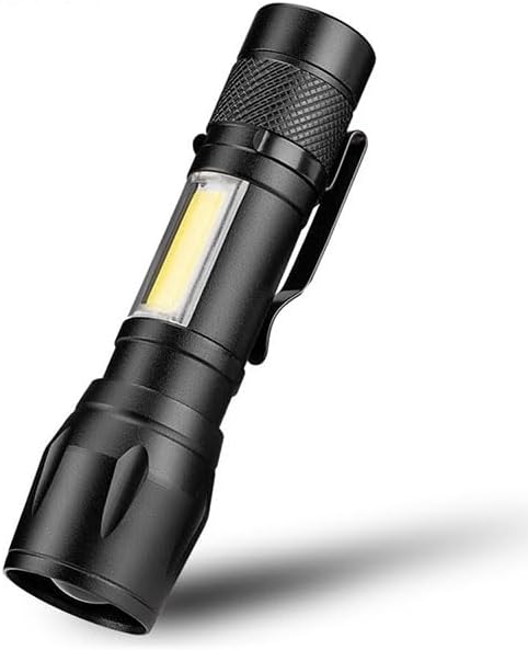 Photo 1 of Rechargeable Work Flashlight with Work Light - Heavy Duty Waterproof - Side Lamp Light - 3 Modes - Lithium Ion Battery