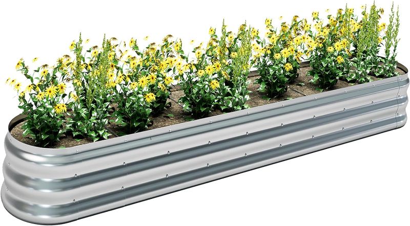 Photo 1 of 10FT Galvanized Raised Garden Bed,Raised Garden Bed Kit-Square Metal Garden Bed,Large Planter Raised Bed Outdoor,Garden Box for Vegetables,Flower,herb