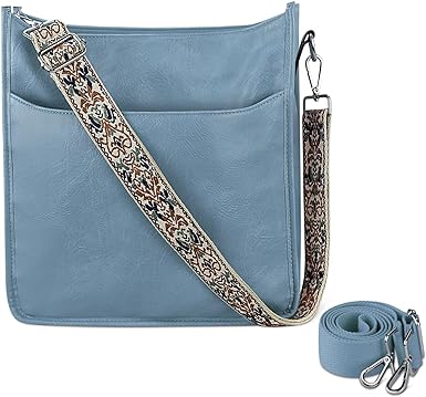 Photo 1 of KITATU Crossbody Bag for Women Hobo Handbags - Vegan Leather Designer Purse Shoulder Zipper Bag with 2 Adjustable Straps