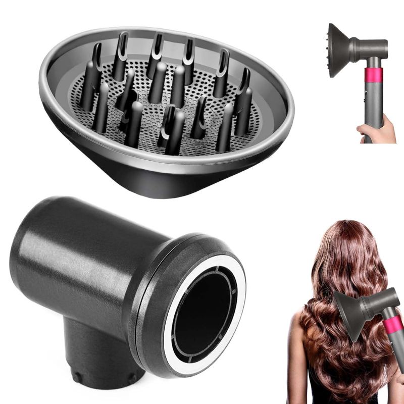 Photo 1 of KiimSin Diffuser and Adaptor for dySon for Airwrap Styler HS01 HS03 HS05, for Diffuser Attachment Adapter Turn for Airwrap Styler Into A Hair Dryer Combination 