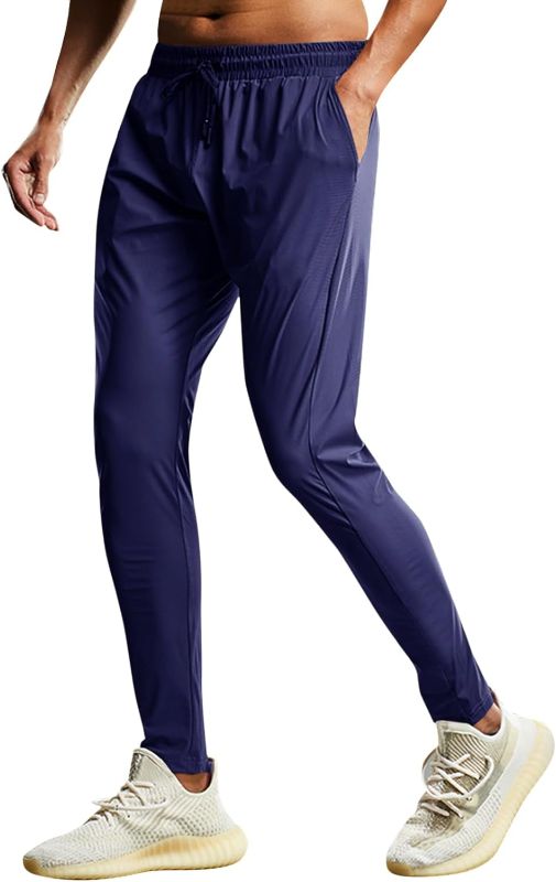 Photo 1 of Runcati Mens Slim Fit Joggers Casual Stretch Tapered Sweatpants Athletic Gym Running Workout Pants MEDIUM