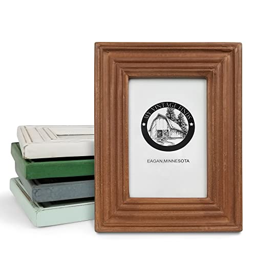 Photo 1 of MY VINTAGE FINDS Farmhouse Picture Frames Brown Rustic Frames 4x6 Rustic Picture Frames
