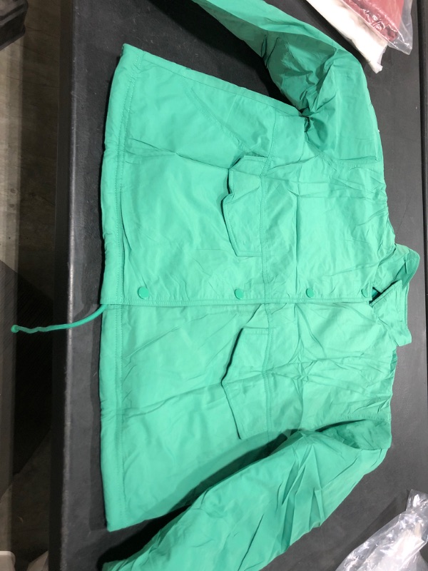 Photo 1 of LIGHT GREEN PUFFER COAT WITH COLLAR XL