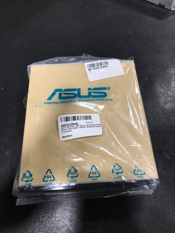 Photo 2 of ASUS 24x DVD-RW Serial-ATA Internal OEM Optical Drive DRW-24B1ST Black(user guide is included)