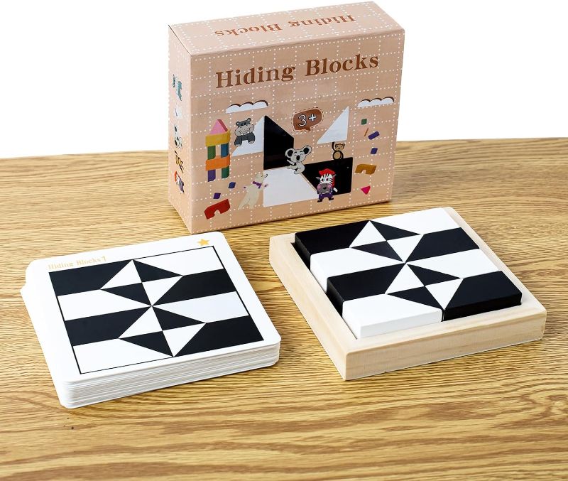 Photo 1 of Hidden Wooden Block Puzzle 3D Block Puzzle Logical Thinking Spatial Imagination Training Montessori Toys for Ages 3 to 12 Years
