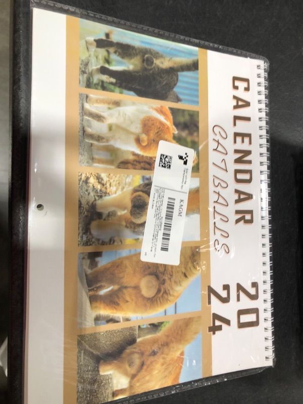 Photo 1 of Cat Balls Calendar 2024, Funny 12 Month Wall Calendar January-December Humor Gag Gift for Best Friend Home Wall Art Decoration Office Supplies
