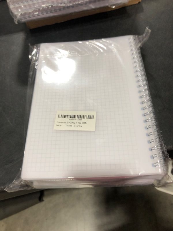 Photo 2 of Graph Paper Notebook, 4 Pack Journal Spiral Graph Grid Notebooks 5.7" x 8.3", 640 Pages, Cute College School Supplies Notebooks for Work, Aesthetic Gift Office Supplies for Study and Notes
