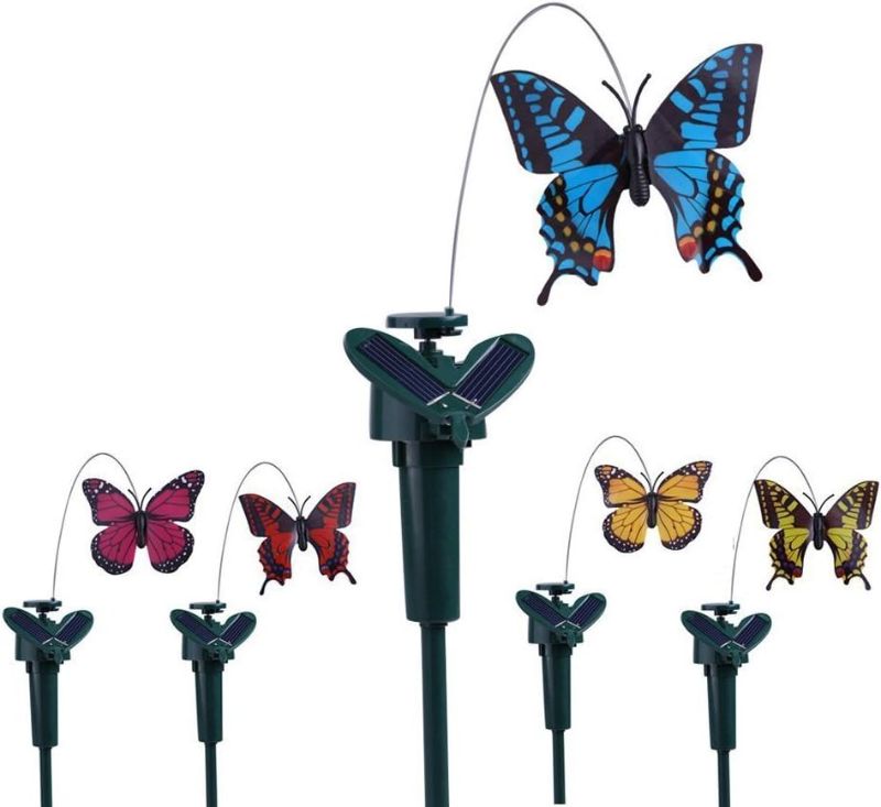 Photo 1 of Vanki Solar Yard Stake Fluttering Insects Solar or Battery Powered 5 PCS Butterfly
