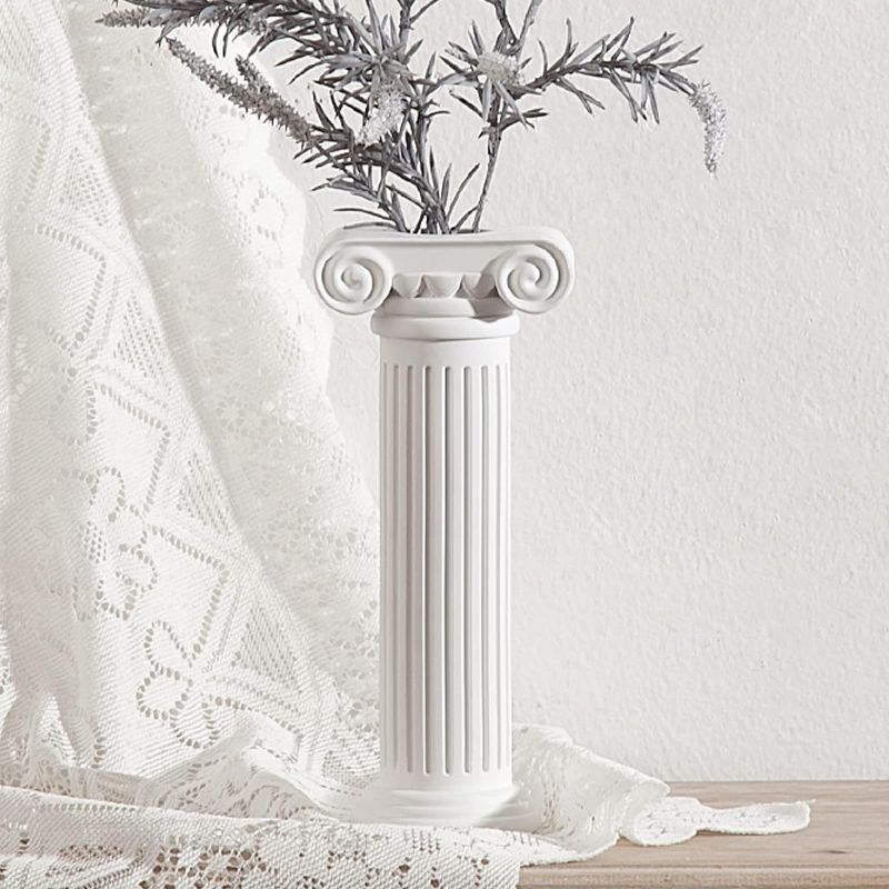 Photo 1 of Saihisday Roman Candle Holder Resin Candlestick Holders, Greek Roman Style Statue Flowers Vase, Roman Pillar Greek Candle Stand Candlestick Rack for Dinner Table Decoration Gift(2.4 * 9.05inch)