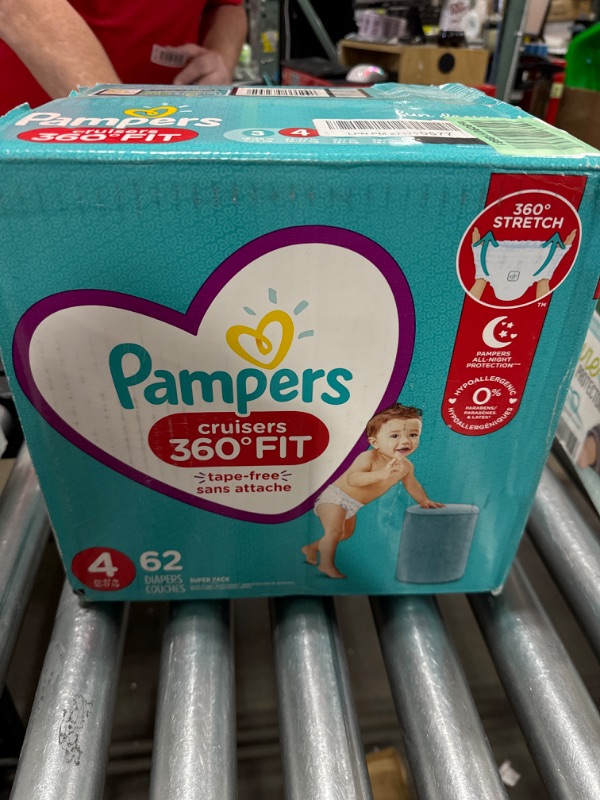 Photo 2 of Pampers Cruisers 360? Fit Diapers Size 4, 62 Count, SUPER Size 4 62