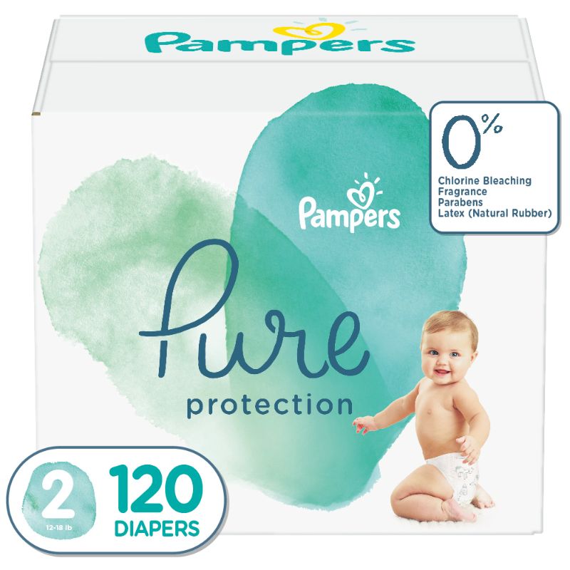 Photo 1 of Pampers Pure Protection Diapers Enormous Pack - Size 2 - 120ct
