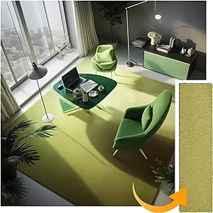 Photo 1 of Matace Siren Series Plush Removable Carpet Tiles - 10x40" 8 Planks (21.52 sqft) | Ultra Soft, High Pile, Non-Adhesive DIY Modular, Stain Resistant with Non-Slip Padded Backing - Light Green
