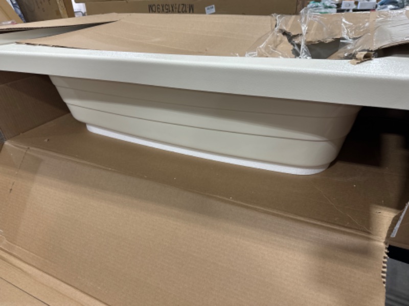 Photo 2 of Lippert 209392 Better Bath RV Bath Tub 24" x 40" Right Hand Drain Parchment