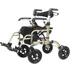 Photo 1 of 10” Deluxe ELENKER Rollator Walker 2 in 1 Medical Aid Wheelchair Transport Chair
