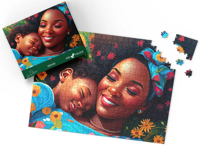Photo 1 of Black Art Jigsaw Puzzles: African American Heritage, 1000-Piece Adventure (Grass)
