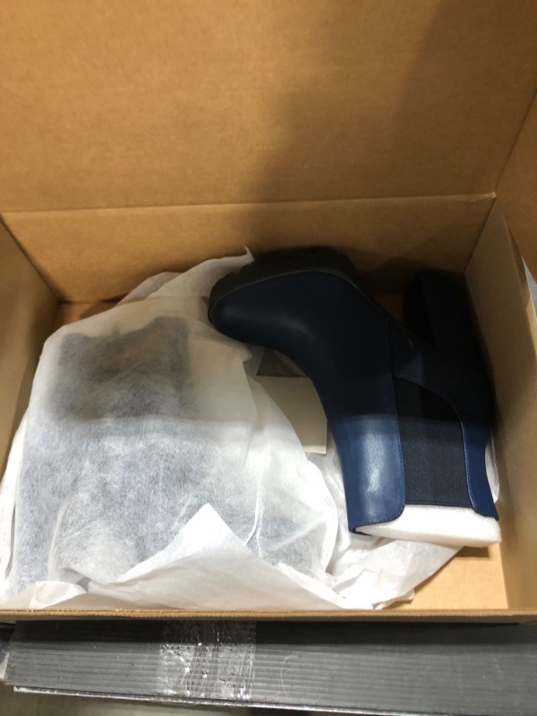 Photo 2 of Chunky High Heel Platform Zipper Chelsea Boots
