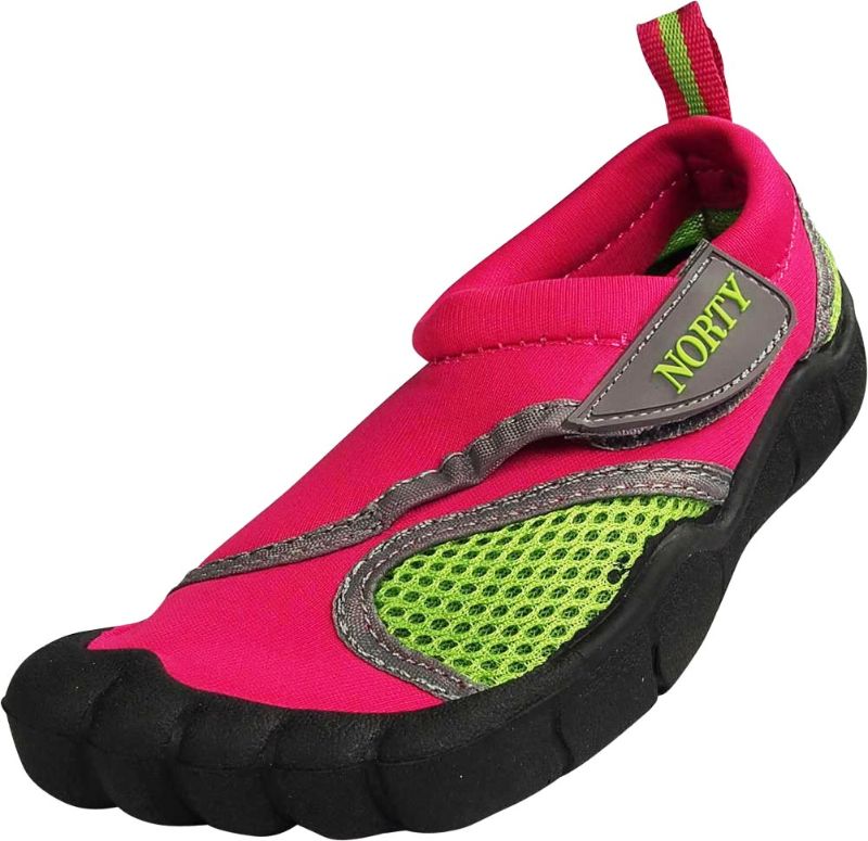 Photo 1 of NORTY Toddler Girls Water Shoes Female Beach Pool Shoes Fuchsia Lime 7
