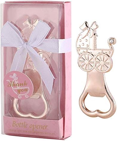 Photo 1 of 15 pcs Bottle Opener Baby Shower Favors Baby Carrige Shaped Party Souvenirs for Guests Cute Party Supplies Decoration Gift for Girl Birthday with Individual Gift Box (Baby Carriage Pink, 15)1
