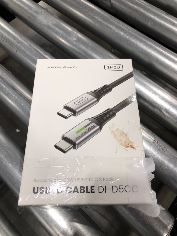 Photo 1 of INIU USB C to USB C Cable, 100W [2-Pack 6.6ft]