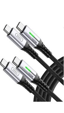 Photo 1 of INIU USB C to USB C Cable, 100W [2-Pack 6.6ft]