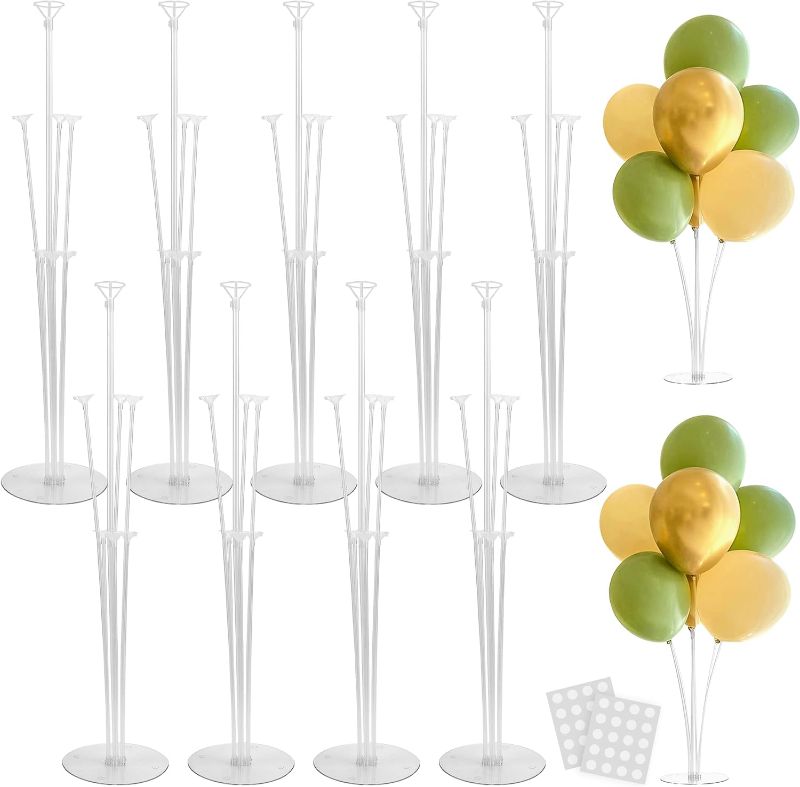 Photo 1 of Sharlity 9 Sets Balloon Stand Kit Table Balloon Stand Holder for Graduation Birthday Baby Shower Wedding Anniversary Party Decorations
