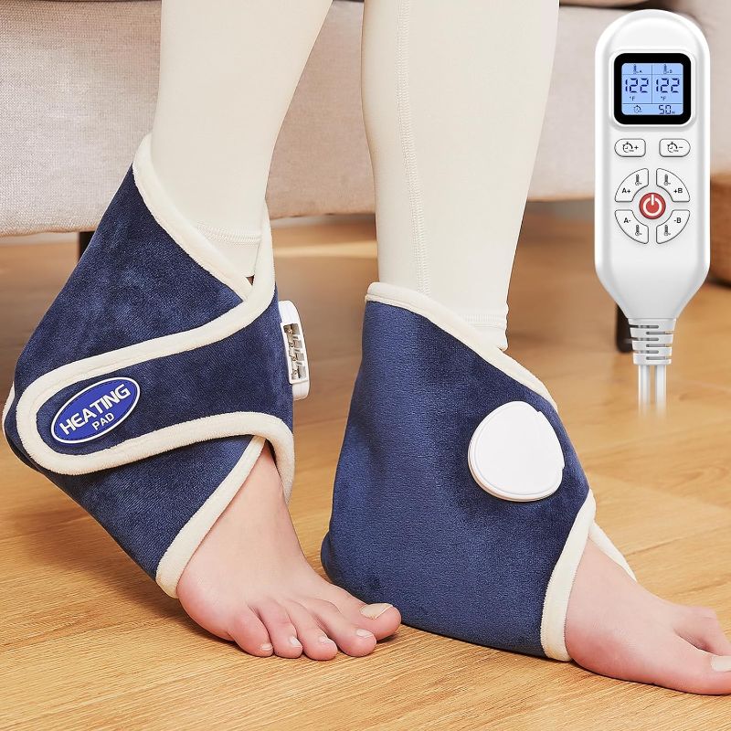 Photo 1 of 1 Pair Heating Pad for Feet, Foot Heating Pad for Feet Neuropathy, Heated Foot Wraps for Pain Relief, Heated Foot Braces for Plantar Fasciitis | 0-90Min Auto-Off | One Size Fits Most
1024299106
