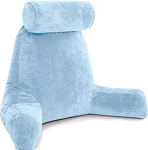 Photo 1 of ky Blue Backrest with Arms - Adult Reading Pillow Shredded Memory Foam