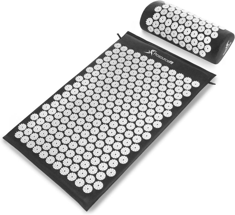 Photo 1 of ProsourceFit Acupressure Mat and Pillow Set for Back/Neck Pain Relief and Muscle Relaxation
