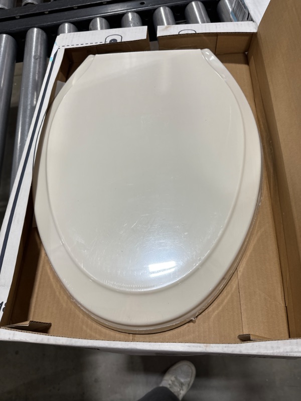 Photo 2 of KOHLER 4734-RL-96 RUTLEDGE® READYLATCH® QUIET CLOSE ELONGATED TOILET SEAT, BISCUIT Ready Latch Biscuit Elongated
