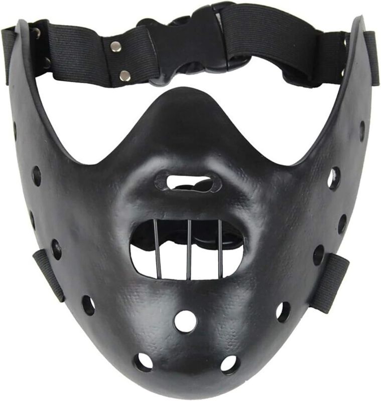 Photo 1 of Hannibal Lecter Mask Cosplay The Silence of The Lambs Half Face Killer Prop Resin

