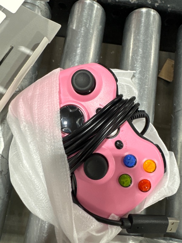 Photo 2 of VOYEE PC Controller, Wired Controller Compatible with Microsoft Xbox 360 & Slim/PC Windows 10/8/7, with Upgraded Joystick, Double Shock | Enhanced (Pink)
