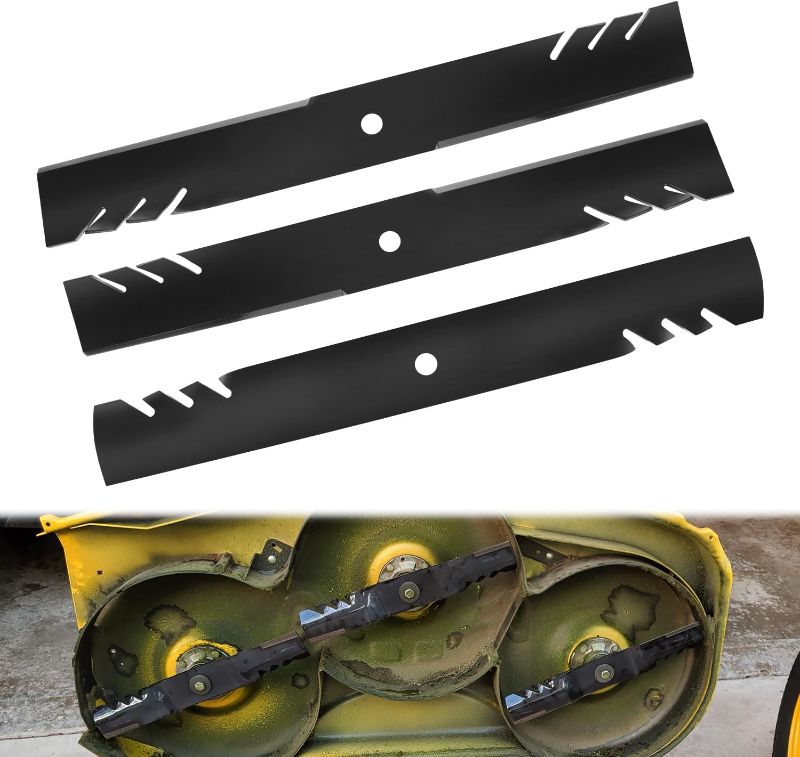 Photo 1 of Replace for 3PK Lawn Mover Blades Replace for New Oregon G3 Gator Blades Fit for Hustler 794230 793935 794214 600901 603992X 793794 793794X Compatible with Diesel Z, Hustler Z, Raptor SD, Super 104
