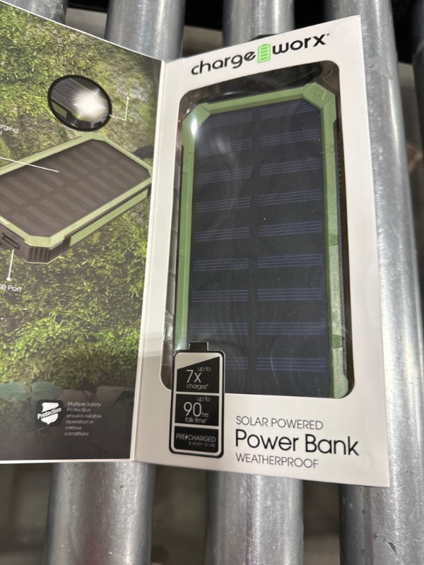 Photo 2 of 15,000mAh Solar Powered Waterproof Power Bank for USB Compatible Devices