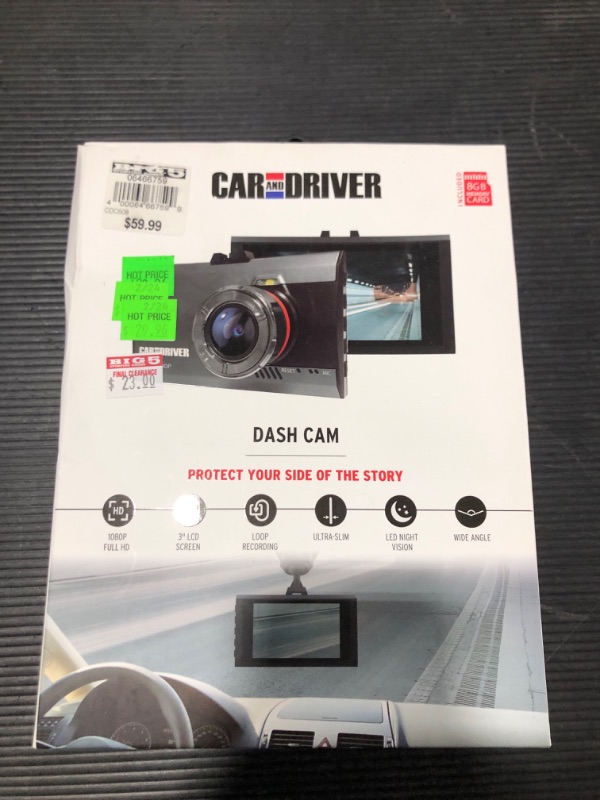 Photo 2 of Car and Driver 1080p HD Ultra Slim Dashboard Video Recorder Camera