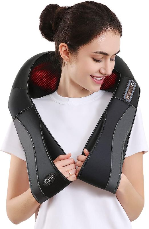 Photo 1 of Back Neck Shoulder Massager with Heat, Shiatsu Electric Deep Tissue 3D Kneading Massagers for Relief on Waist, Leg, Calf, Foot Full Body Muscles, Gift for Men Women Mom Dad
