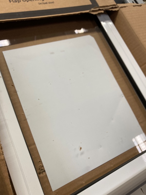 Photo 1 of PetSafe 1-Piece Sliding Glass Pet Door for Dogs and Cats - Adjustable Height 75 7/8" to 81"- Large, White, No-Cut DIY Install, Aluminum Patio Panel Insert, Great for Renters or Seasonal Installation 1-Piece Sliding Door White Large