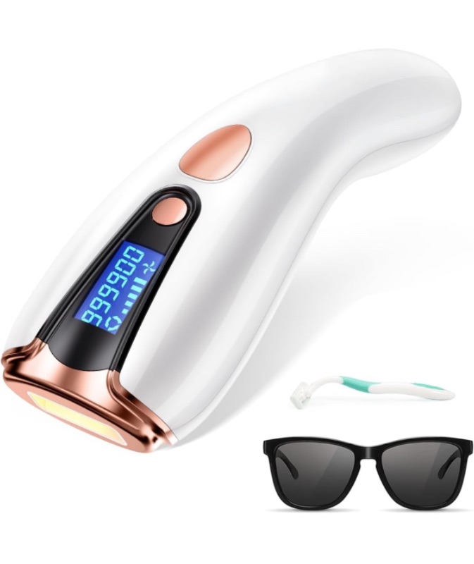 Photo 1 of  Hair Removal Device for Women and Men, at Home Permanent Hair Remover Machine,Upgraded to 999,900 Flashes, Laser Hair Removal for Facial Legs Arms Bikini Line Whole Body, Corded