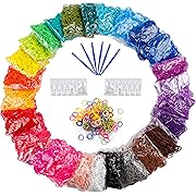 Photo 1 of 12730+ Loom Rubber Bands Refill Kit in 26 Color with 500 Clips,6 Hooks, Premium Bracelet Making Kit for Weaving DIY Crafting Gift