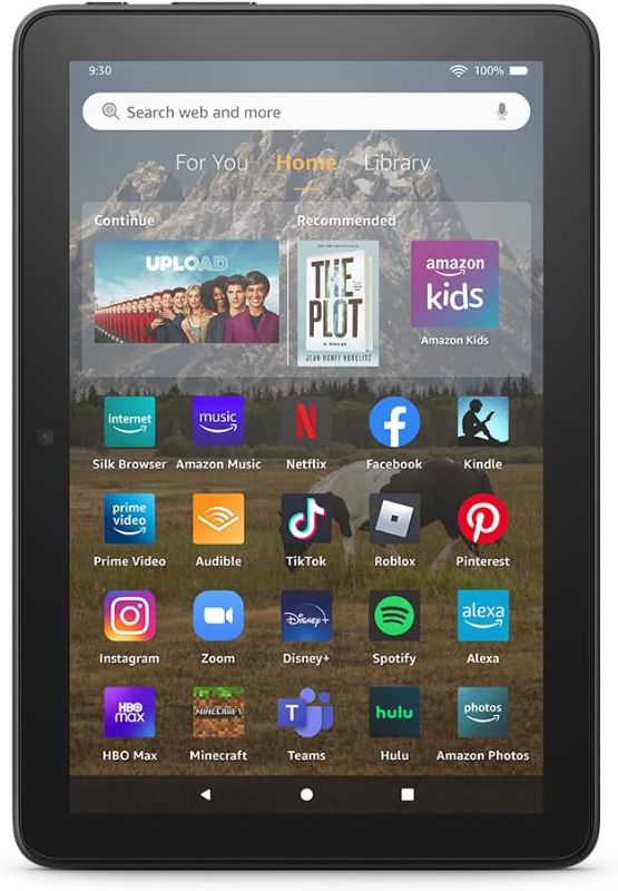 Photo 1 of 
Amazon Fire HD 8 tablet, 8” HD Display, 64 GB, 30% faster processor, designed for portable entertainment, (2022 release), Black