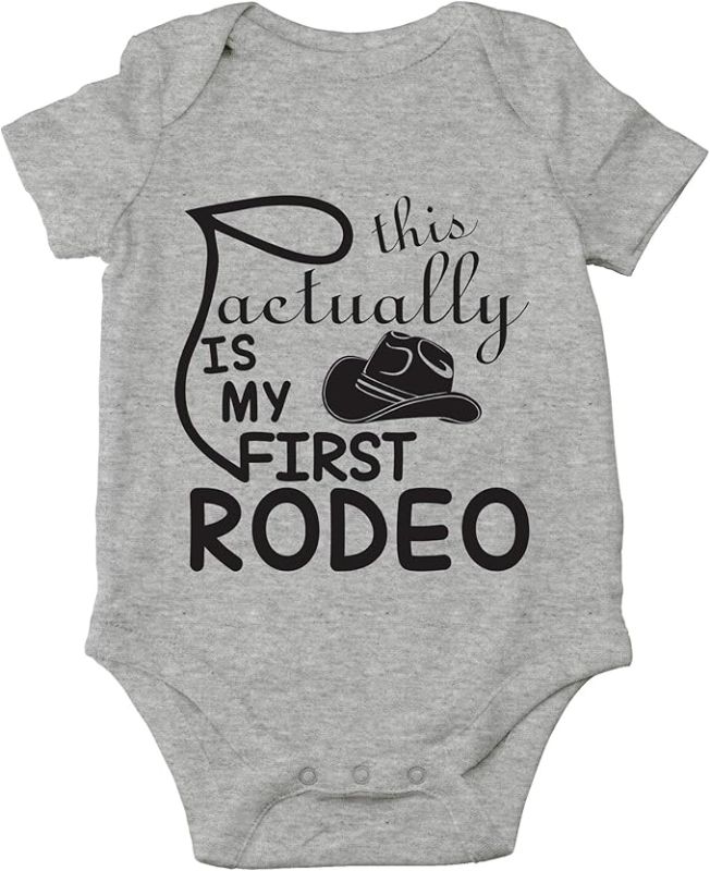 Photo 1 of AW Fashions This Is Actually My First Rodeo Baby Bodysuit Adorable Newborn Girl Boy Clothes Newborn Romper 6m